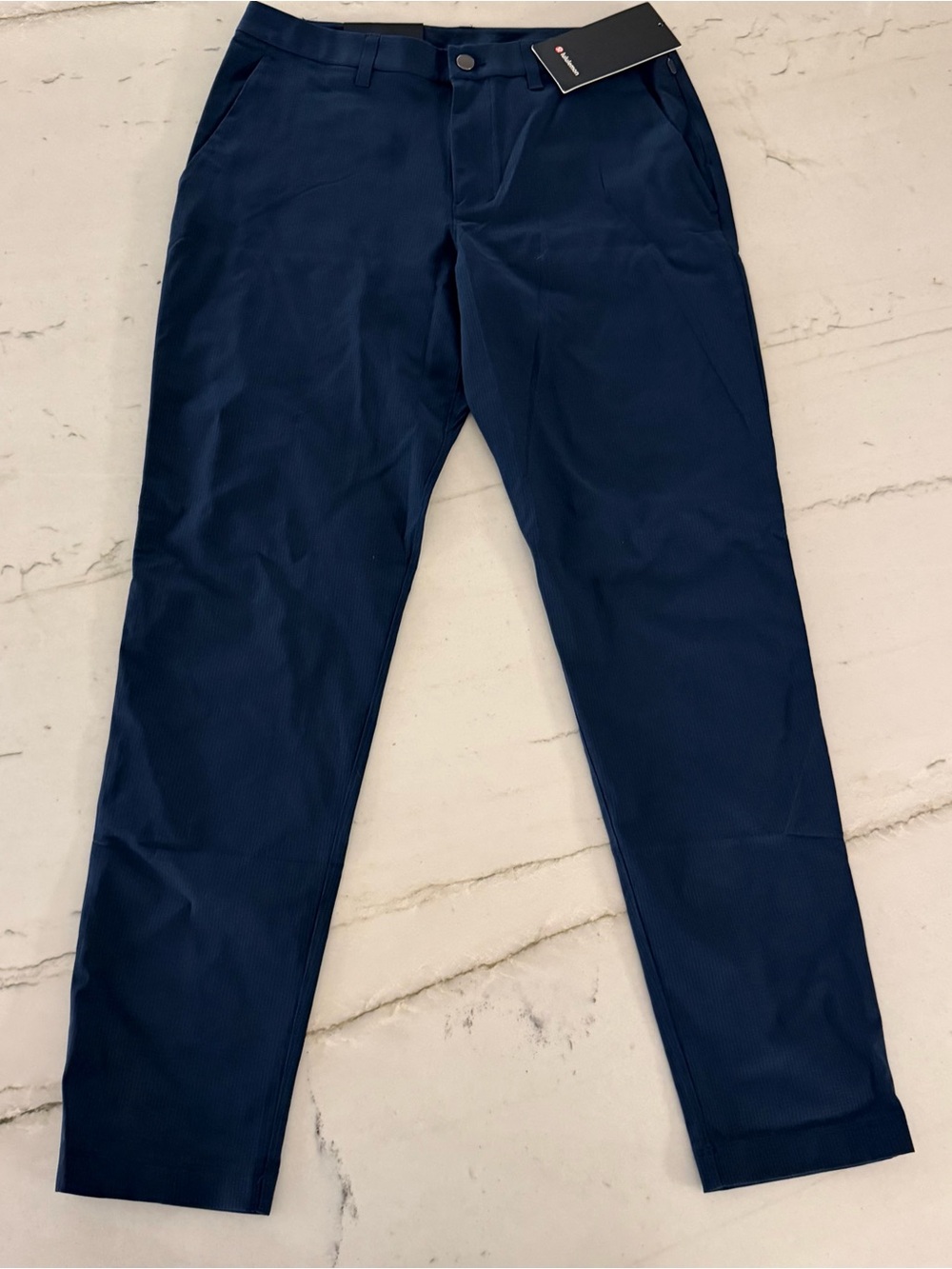 Lululemon Pants Men 32x32 ABC Slim-Fit 5 Pocket WovenAir Navy Blue NWT